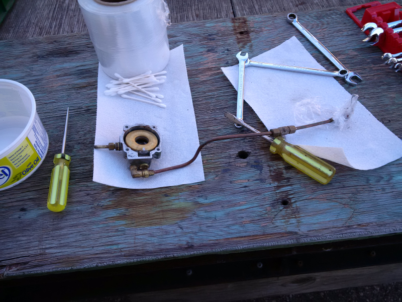 Fuel lines and fittings were also hosed from the inside out with carb cleaner.
